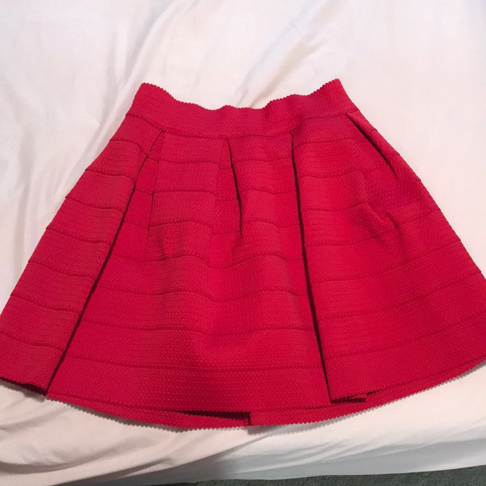 Express Red Mini Skirt